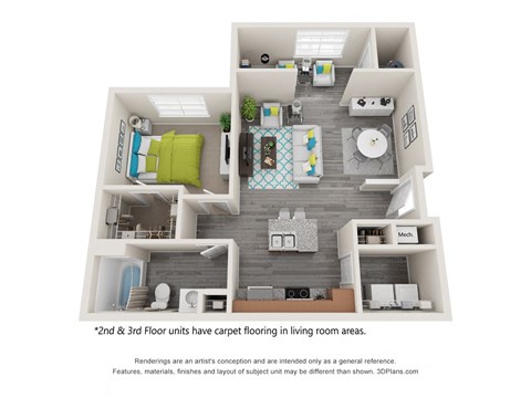 a floor plan of a 1 bedroom with a bathroom and a balcony